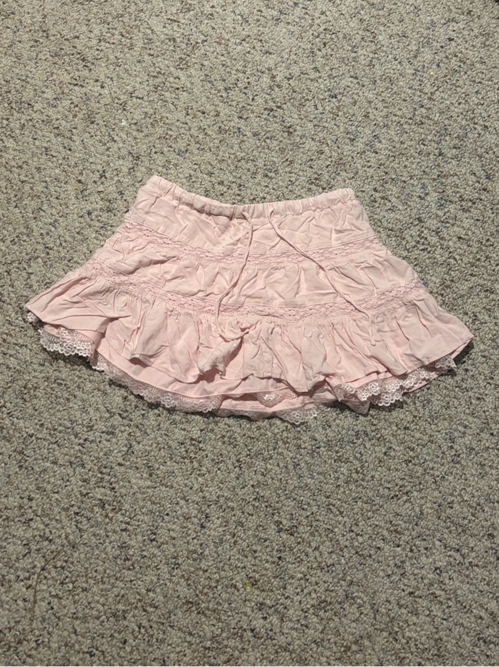 Aeropostale Soft Pink Tiered Lace Mini Skirt - Picture 3 of 7